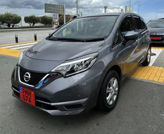 Front view of a rental Nissan Note in Limassol, Cyprus ✓ Car #6000. ✓ Automatic TM ✓ 1 reviews.