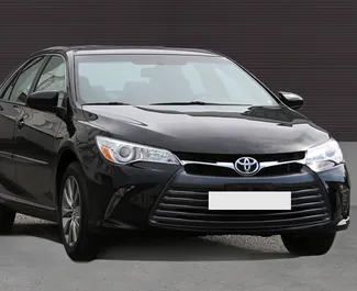 Front view of a rental Toyota Camry in Yerevan, Armenia ✓ Car #1165. ✓ Automatic TM ✓ 0 reviews.