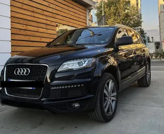 Front view of a rental Audi Q7 in Tirana, Albania ✓ Car #6385. ✓ Automatic TM ✓ 0 reviews.