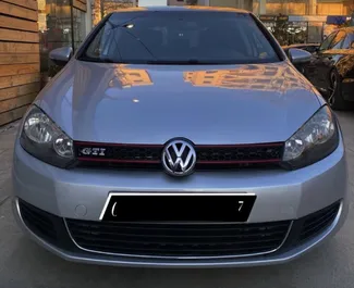 Front view of a rental Volkswagen Golf 6 in Tirana, Albania ✓ Car #6345. ✓ Automatic TM ✓ 2 reviews.
