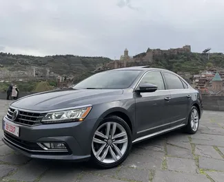 Front view of a rental Volkswagen Passat in Tbilisi, Georgia ✓ Car #6525. ✓ Automatic TM ✓ 2 reviews.