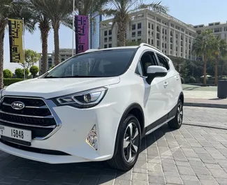 Front view of a rental JAC S3+ in Dubai, UAE ✓ Car #5129. ✓ Automatic TM ✓ 0 reviews.