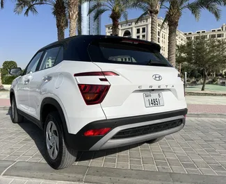 Hyundai Creta rental. Economy, Comfort, Crossover Car for Renting in the UAE ✓ Deposit of 1500 AED ✓ TPL, SCDW, Passengers, Theft, Young insurance options.