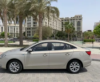 MG Motor MG 5 2023 car hire in the UAE, featuring ✓ Petrol fuel and 128 horsepower ➤ Starting from 80 AED per day.