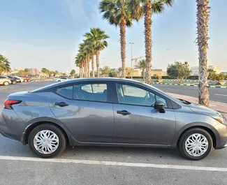 Nissan Sunny 2022 car hire in the UAE, featuring ✓ Petrol fuel and  horsepower ➤ Starting from 102 AED per day.