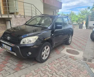 Front view of a rental Toyota Rav4 at Tirana airport, Albania ✓ Car #7041. ✓ Automatic TM ✓ 0 reviews.