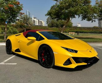Rent a Lamborghini Huracan Evo Cabrio in Dubai UAE