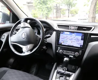 Interior of Nissan Qashqai for hire in Montenegro. A Great 5-seater car with a Automatic transmission.