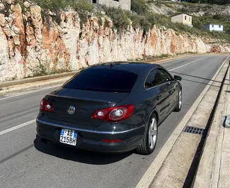 Front view of a rental Volkswagen Passat-CC in Saranda, Albania ✓ Car #6978. ✓ Automatic TM ✓ 1 reviews.