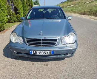Front view of a rental Mercedes-Benz C-Class in Tirana, Albania ✓ Car #7016. ✓ Automatic TM ✓ 0 reviews.