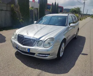Front view of a rental Mercedes-Benz E-Class in Tirana, Albania ✓ Car #7063. ✓ Automatic TM ✓ 0 reviews.