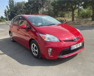 Front view of a rental Toyota Prius in Tbilisi, Georgia ✓ Car #1445. ✓ Automatic TM ✓ 3 reviews.