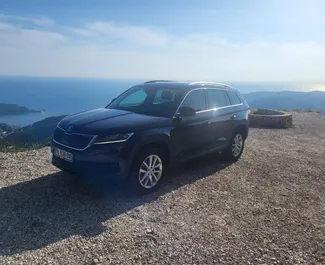 Front view of a rental Skoda Kodiaq in Budva, Montenegro ✓ Car #7189. ✓ Automatic TM ✓ 0 reviews.
