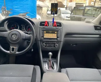 Front view of a rental Volkswagen Golf 6 in Tirana, Albania ✓ Car #7220. ✓ Automatic TM ✓ 0 reviews.