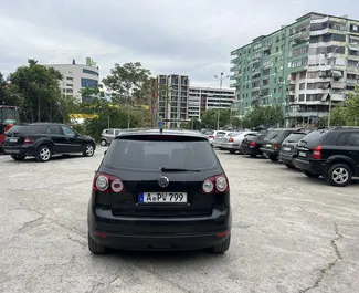 Front view of a rental Volkswagen Golf+ in Tirana, Albania ✓ Car #7339. ✓ Automatic TM ✓ 0 reviews.