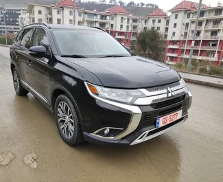 Front view of a rental Mitsubishi Outlander in Tbilisi, Georgia ✓ Car #7507. ✓ Automatic TM ✓ 0 reviews.