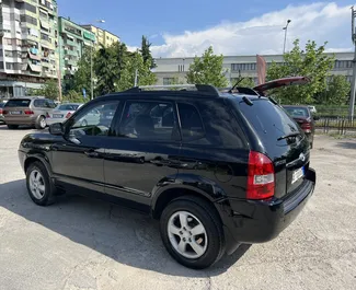 Front view of a rental Hyundai Tucson in Tirana, Albania ✓ Car #7346. ✓ Manual TM ✓ 0 reviews.