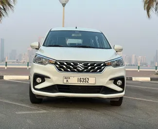 Front view of a rental Suzuki Ertiga in Dubai, UAE ✓ Car #7362. ✓ Automatic TM ✓ 0 reviews.