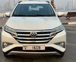 Front view of a rental Toyota Rush in Dubai, UAE ✓ Car #7364. ✓ Automatic TM ✓ 0 reviews.