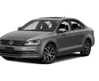 Front view of a rental Volkswagen Jetta in Tirana, Albania ✓ Car #7441. ✓ Automatic TM ✓ 0 reviews.