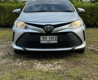 Petrol 1.3L engine of Toyota Vios 2019 for rental at Phuket Airport.