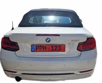 BMW 218i Cabrio 2018 car hire in Cyprus, featuring ✓ Petrol fuel and  horsepower ➤ Starting from 85 EUR per day.