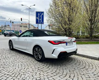 BMW M440i Cabrio 2022 car hire in Czechia, featuring ✓ Petrol fuel and 387 horsepower ➤ Starting from 120 EUR per day.
