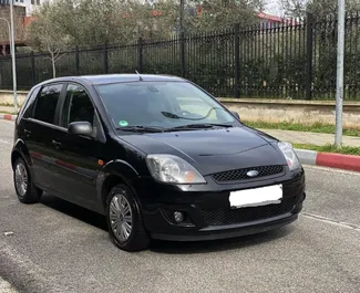 Front view of a rental Ford Fiesta in Durres, Albania ✓ Car #7969. ✓ Manual TM ✓ 0 reviews.