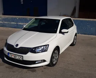 Front view of a rental Skoda Fabia in Tivat, Montenegro ✓ Car #3881. ✓ Automatic TM ✓ 1 reviews.