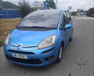 Front view of a rental Citroen C4 Picasso in Tirana, Albania ✓ Car #8421. ✓ Manual TM ✓ 0 reviews.