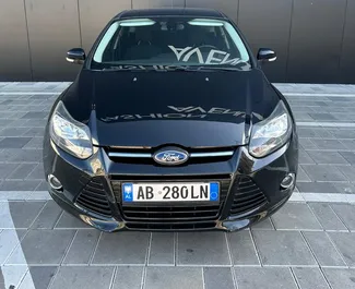 Front view of a rental Ford Focus in Tirana, Albania ✓ Car #8440. ✓ Manual TM ✓ 1 reviews.