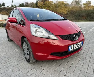 Front view of a rental Honda Jazz in Tirana, Albania ✓ Car #8384. ✓ Automatic TM ✓ 0 reviews.