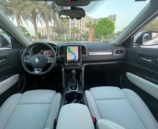 Renault Koleos rental. Comfort, Crossover Car for Renting in the UAE ✓ Deposit of 1500 AED ✓ TPL, SCDW insurance options.