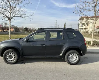 Front view of a rental Dacia Duster in Tirana, Albania ✓ Car #9280. ✓ Manual TM ✓ 0 reviews.