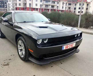 Front view of a rental Dodge Challenger in Tbilisi, Georgia ✓ Car #9386. ✓ Automatic TM ✓ 0 reviews.