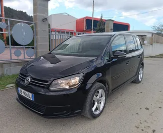 Front view of a rental Volkswagen Touran in Tirana, Albania ✓ Car #9394. ✓ Automatic TM ✓ 0 reviews.