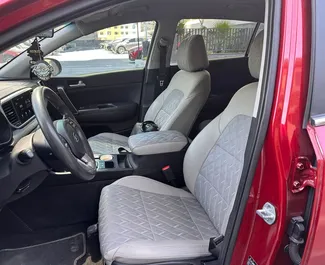 Interior of Kia Sportage for hire in the UAE. A Great 5-seater car with a Automatic transmission.